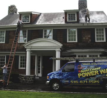 residential roof power washing long island